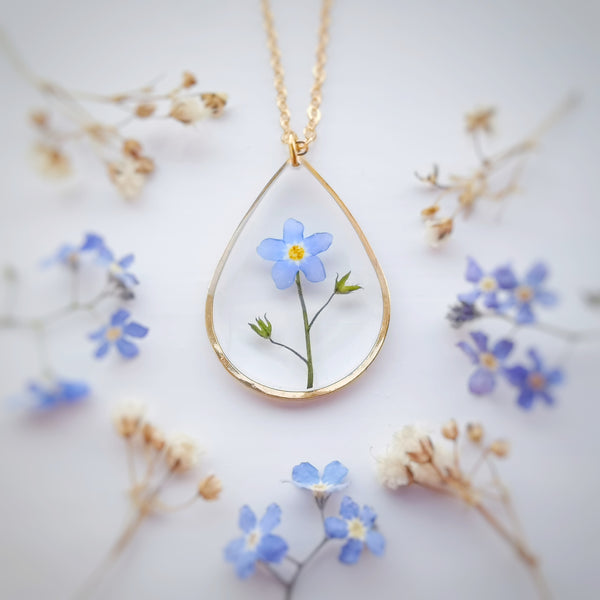 Buy Dried Flower Handmade Resin Necklace Real Pressed Flowers Jewelry Gifts  for Her Online in India - Etsy